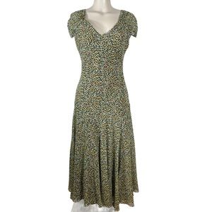 Talbots Silk Summer Dress Full Skirt 8